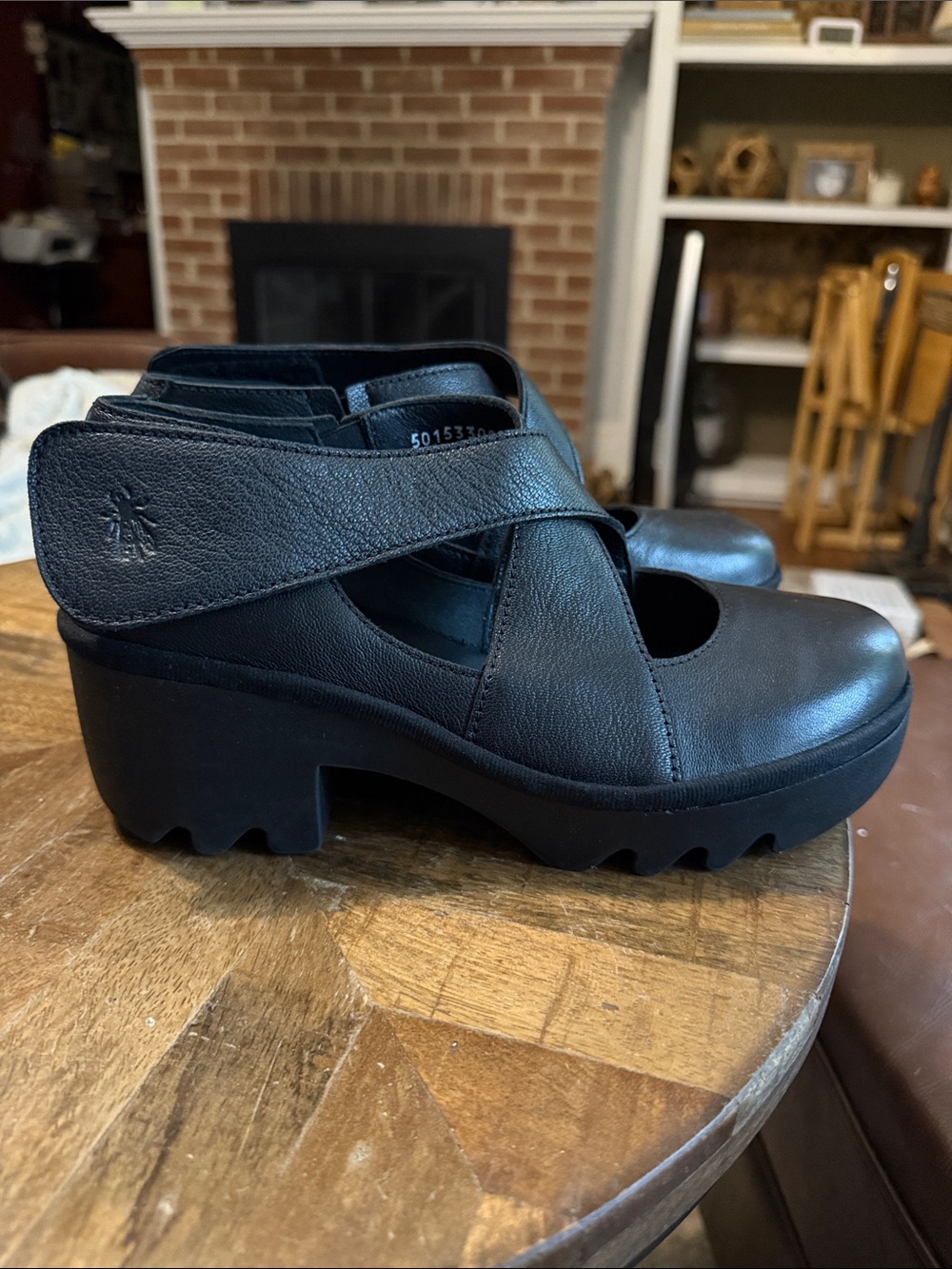Fly London Togo 533 Leather Platform Shoes 39/9 - Picture 8 of 15